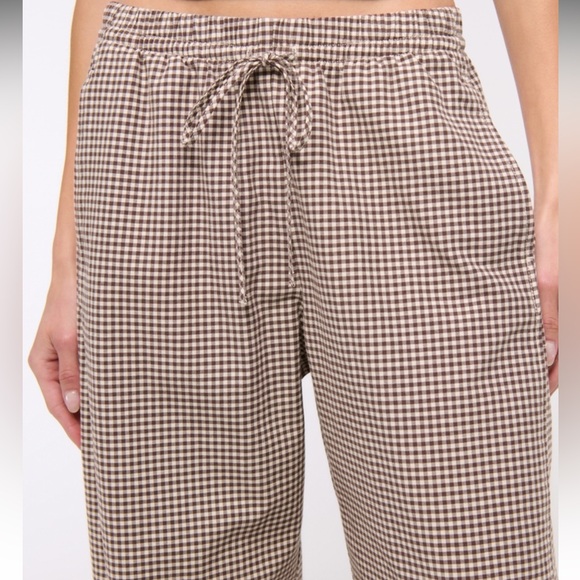 Abercrombie & Fitch Tan Checkered Women's Trousers - Picture 6 of 11